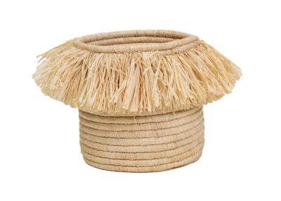Neutral Catch All - 8" Fringed Natural