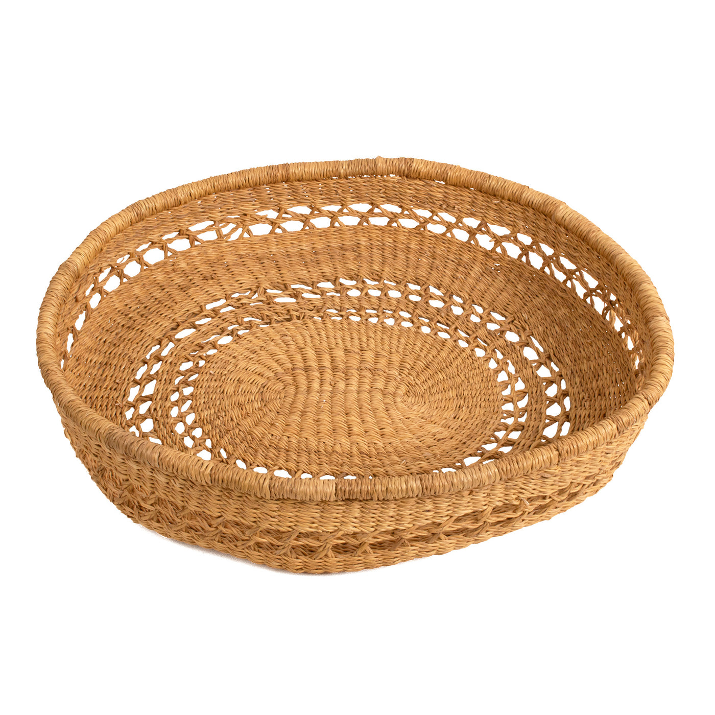 Oval Laced Natural Grass Tray