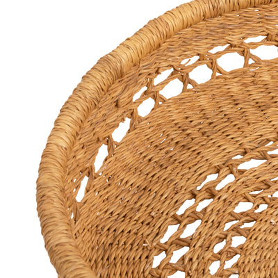 Oval Laced Natural Grass Tray