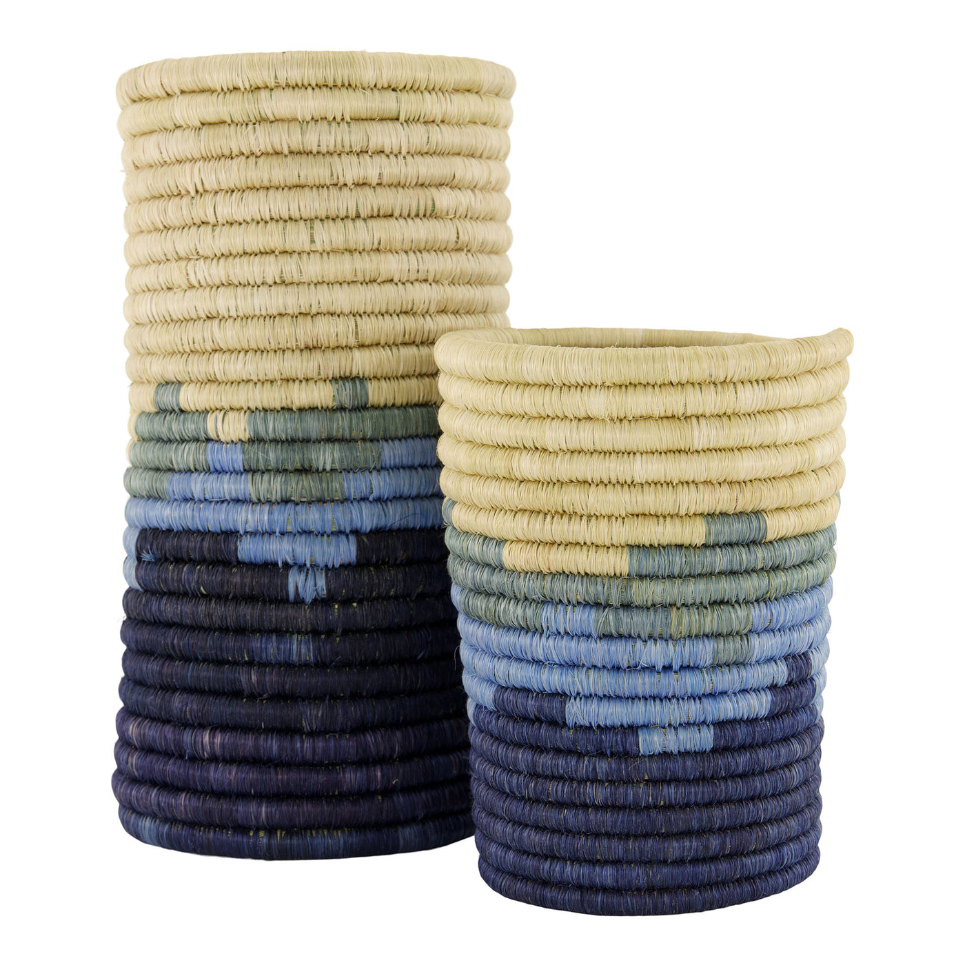 Coastal Vessels - Cylindrical Vases, Set of 2