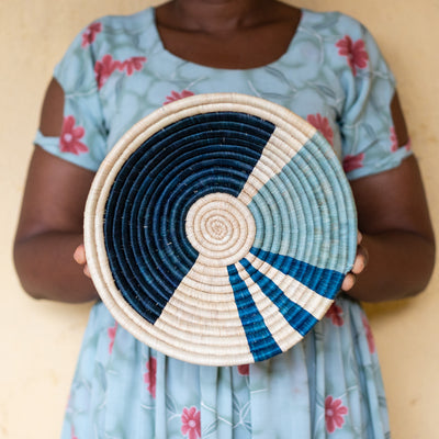 Coastal Woven Bowl - 10" Lighthouse