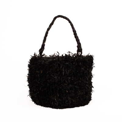 Modern Handbag - Black Fringe