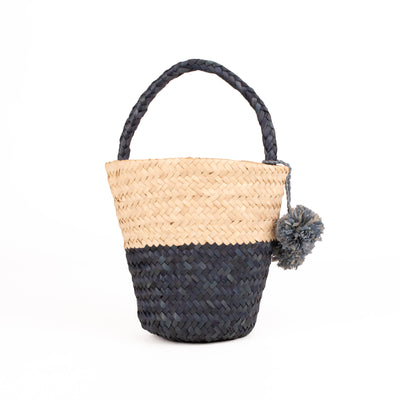 Coastal Handbag - Bucket with Poms