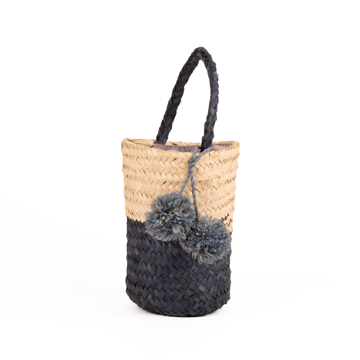 Coastal Handbag - Bucket with Poms