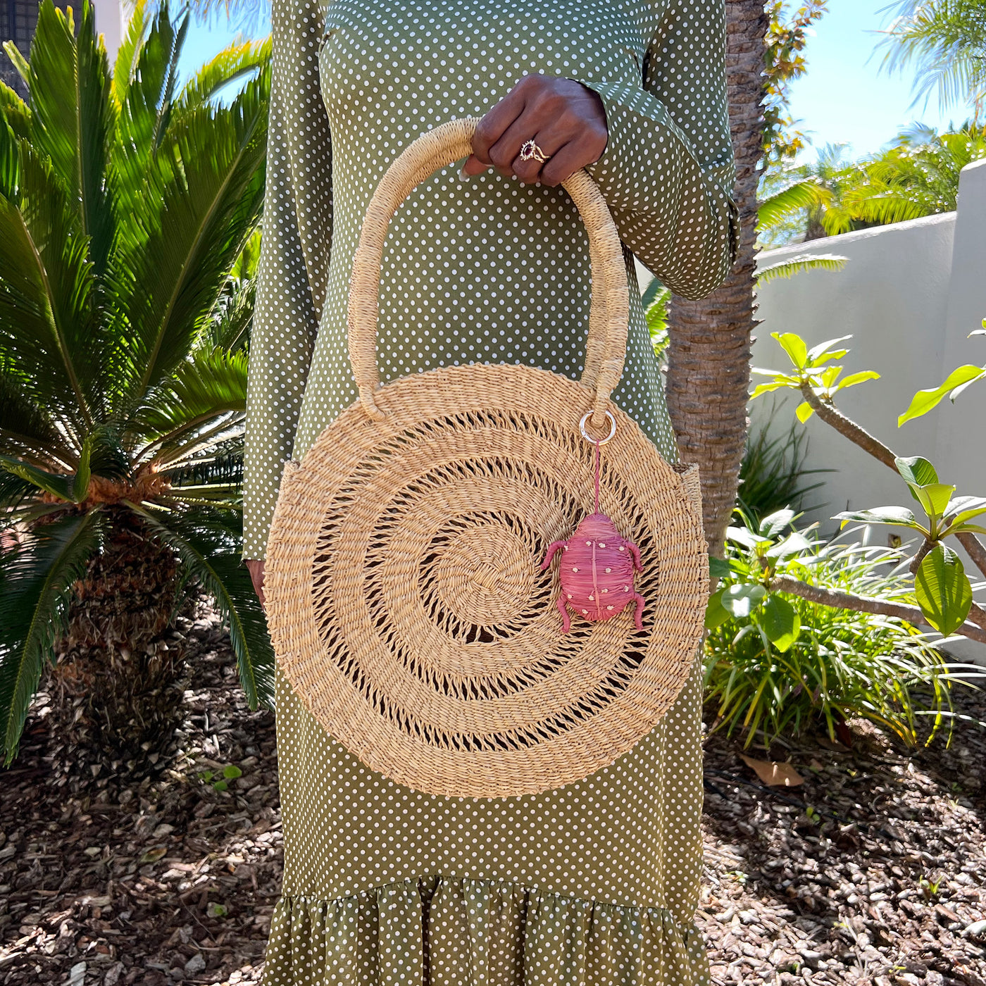 Neutral Handbag - Laced Round