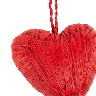 Red Heart Ornaments, Set of 3