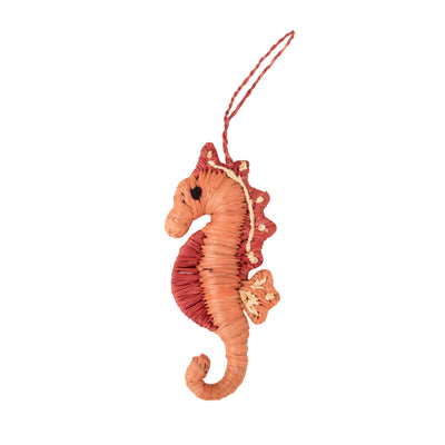 Coastal Ornament - Peach Seahorse