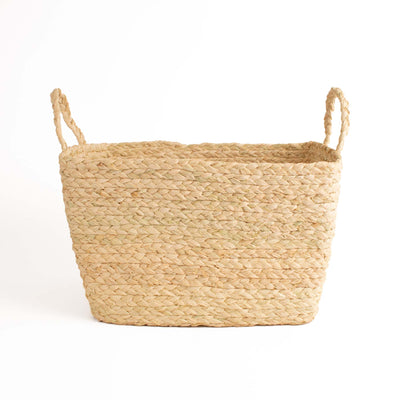 Storage Basket with Handles, Set of 2 - Natural
