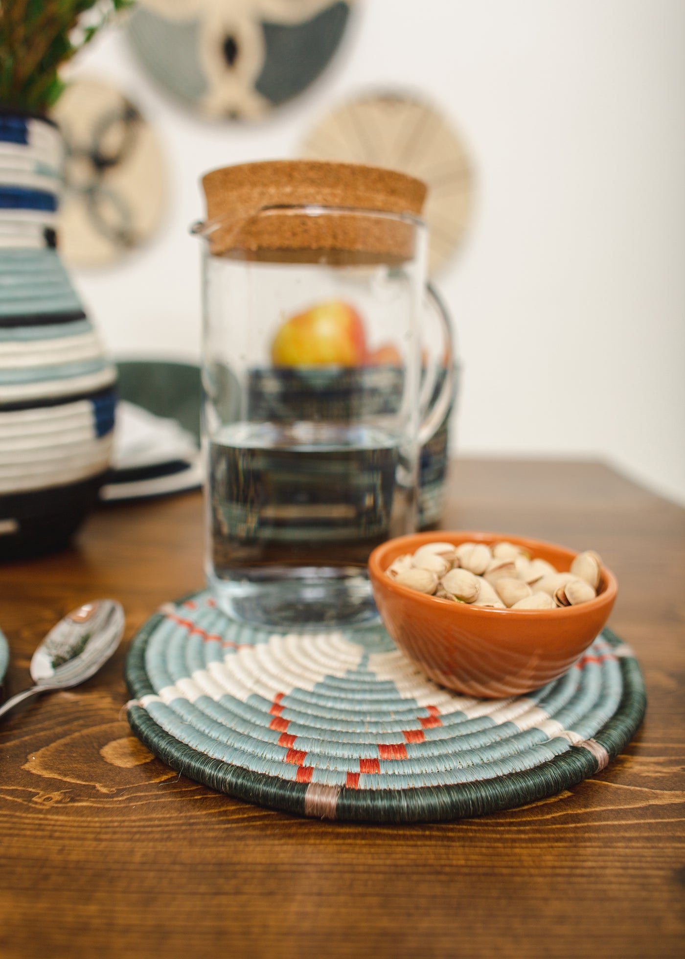10" Silver Blue + Ginger Trivet - KAZI