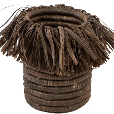 Cocoa Fringed Brush Cup