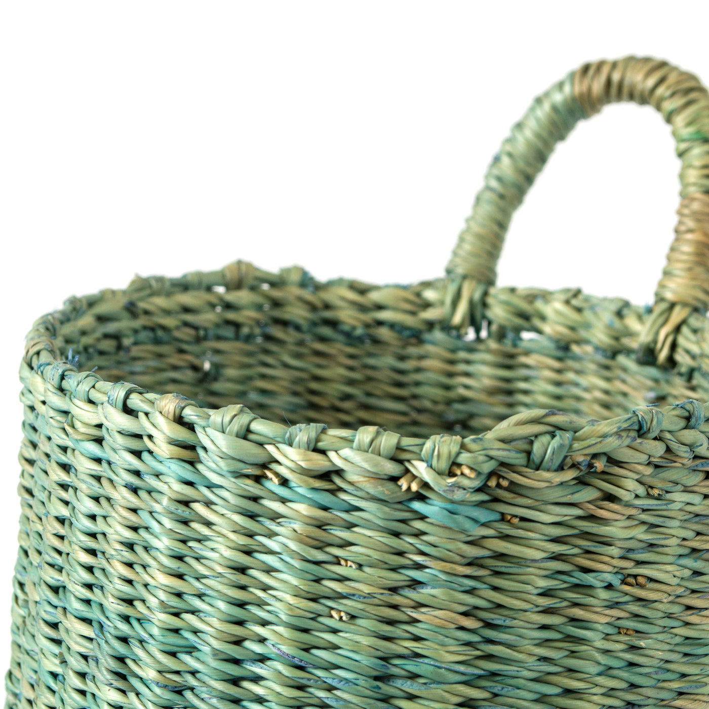 Gray Blue Hanging Basket