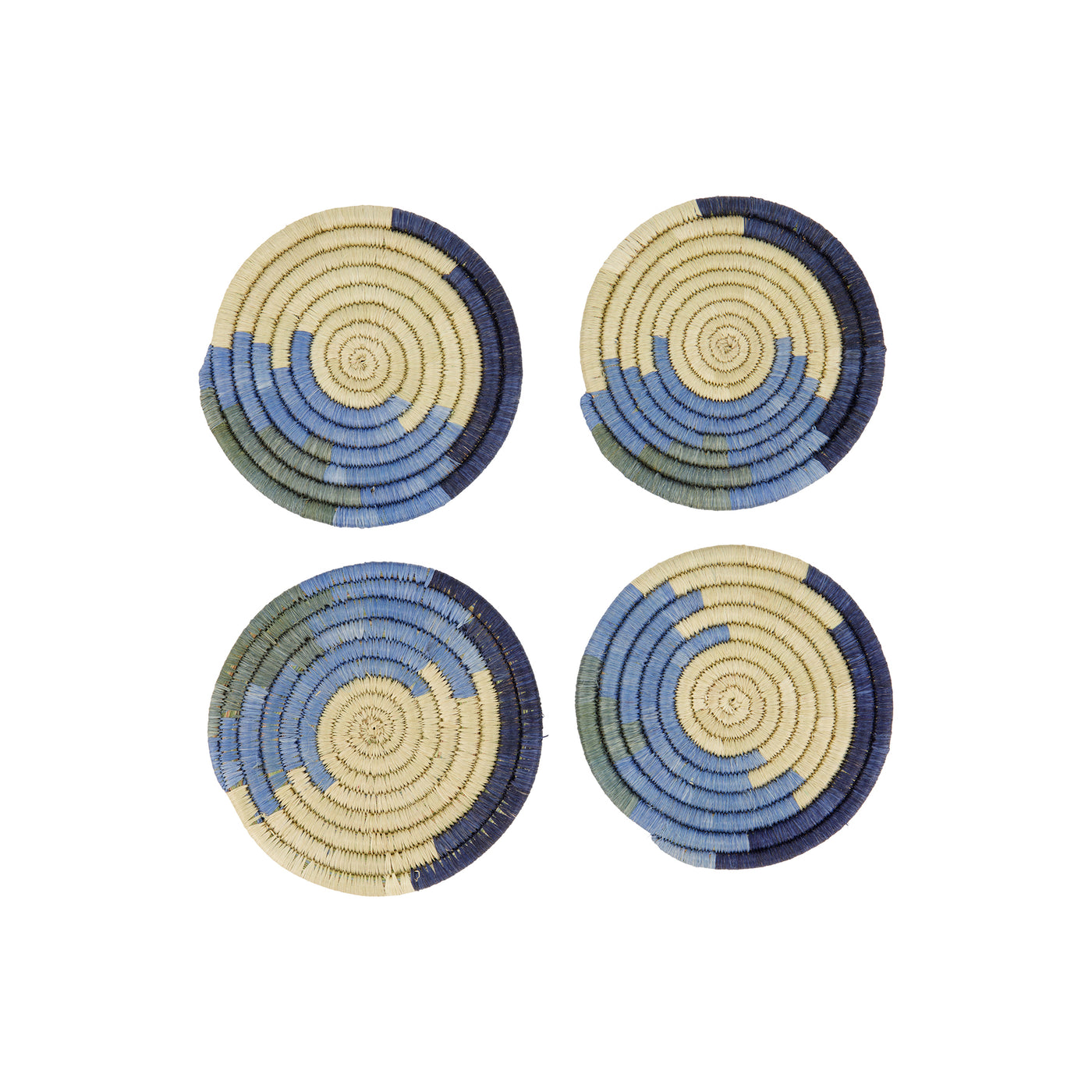 Coastal Minimalism Woven Coasters (Set of 4)