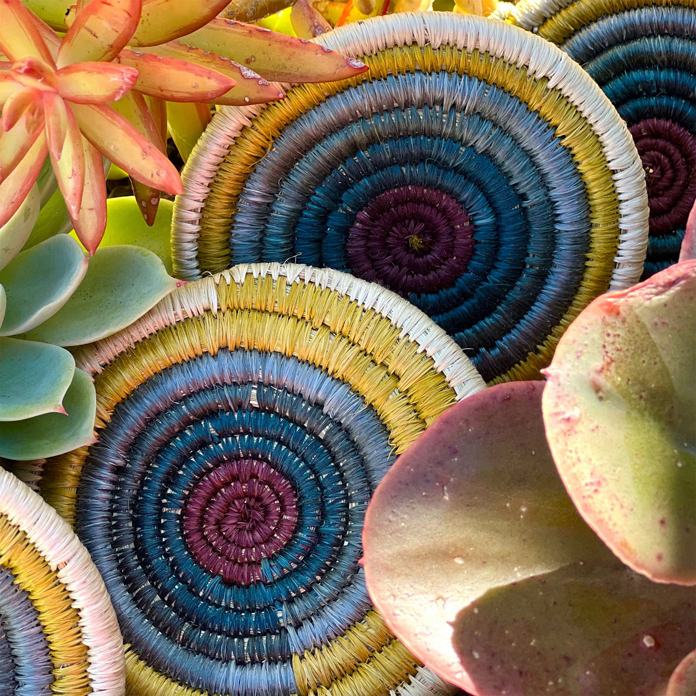 Nostalgia Woven Coasters - Bullseye (Set of 4)