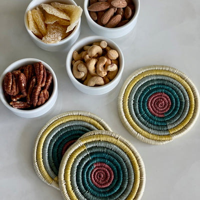 Nostalgia Woven Coasters - Bullseye (Set of 4)