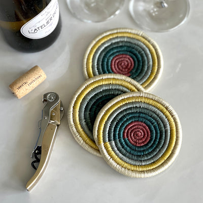 Nostalgia Woven Coasters - Bullseye (Set of 4)