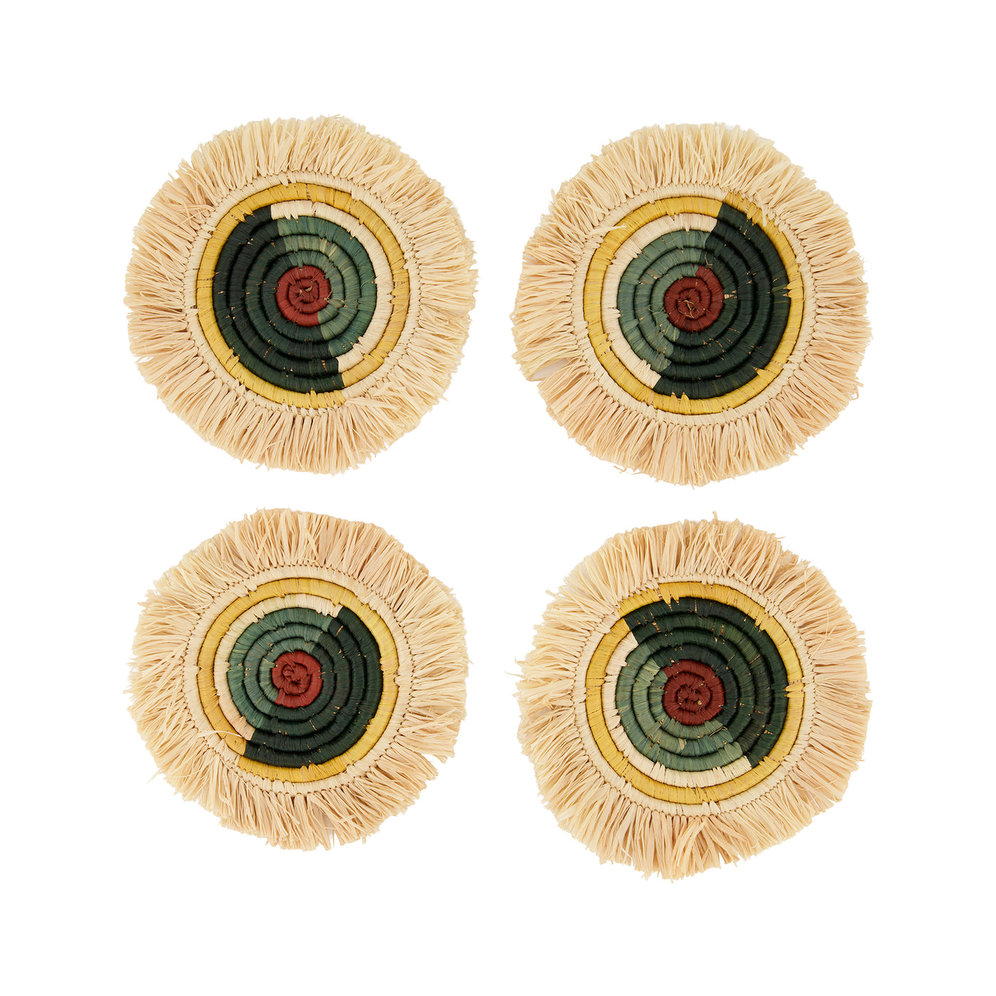 Nostalgia Woven Coasters - Fringed (Set of 4)