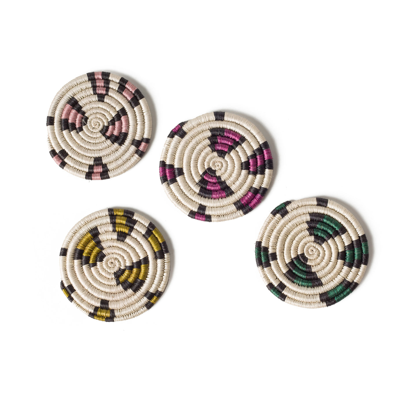 Animal Print Neon Coasters, Set of 4