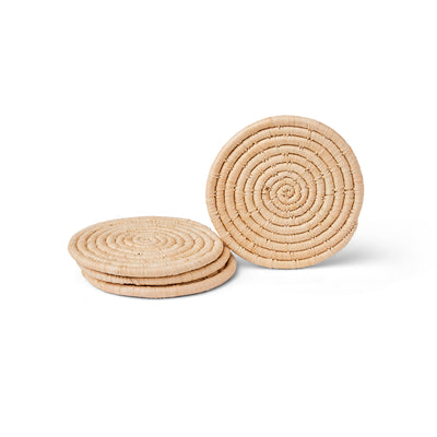 Neutral Coasters - Natural, Set of 4