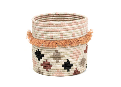 8" Large Apricot Fringed Planter - KAZI