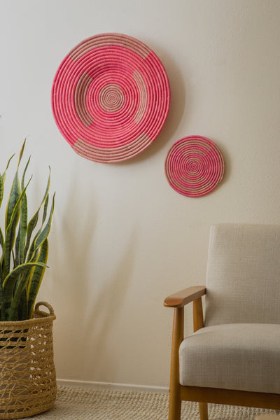 21" Large Rita Woven Wall Art Plate - KAZI