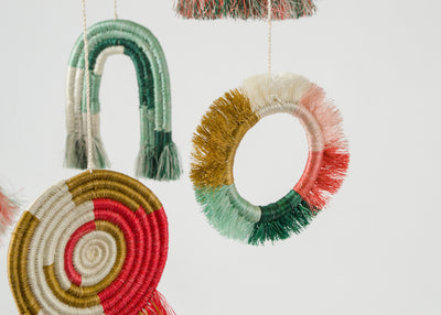 7-piece Woven Shapes Baby Mobile - KAZI