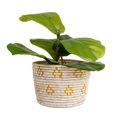 Holiday Planter - 7.5" Tapered Gold