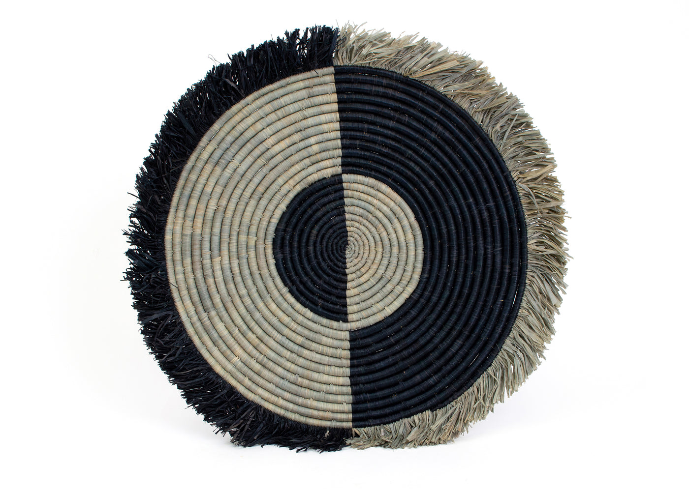 21" Large Carbon Fringed Wall Disc II - KAZI