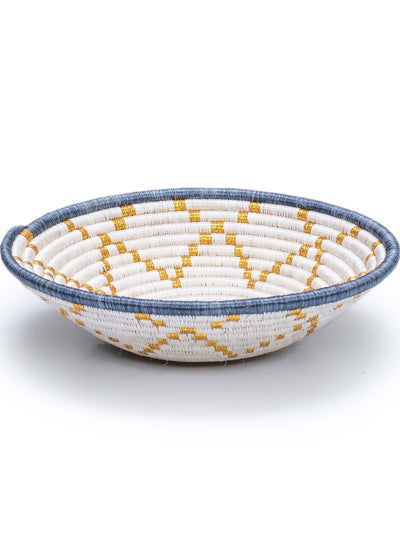 10" Medium Metallic Gold Hope Round Basket - KAZI