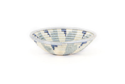 10" Medium Metallic Silver Virunga Round Basket - KAZI
