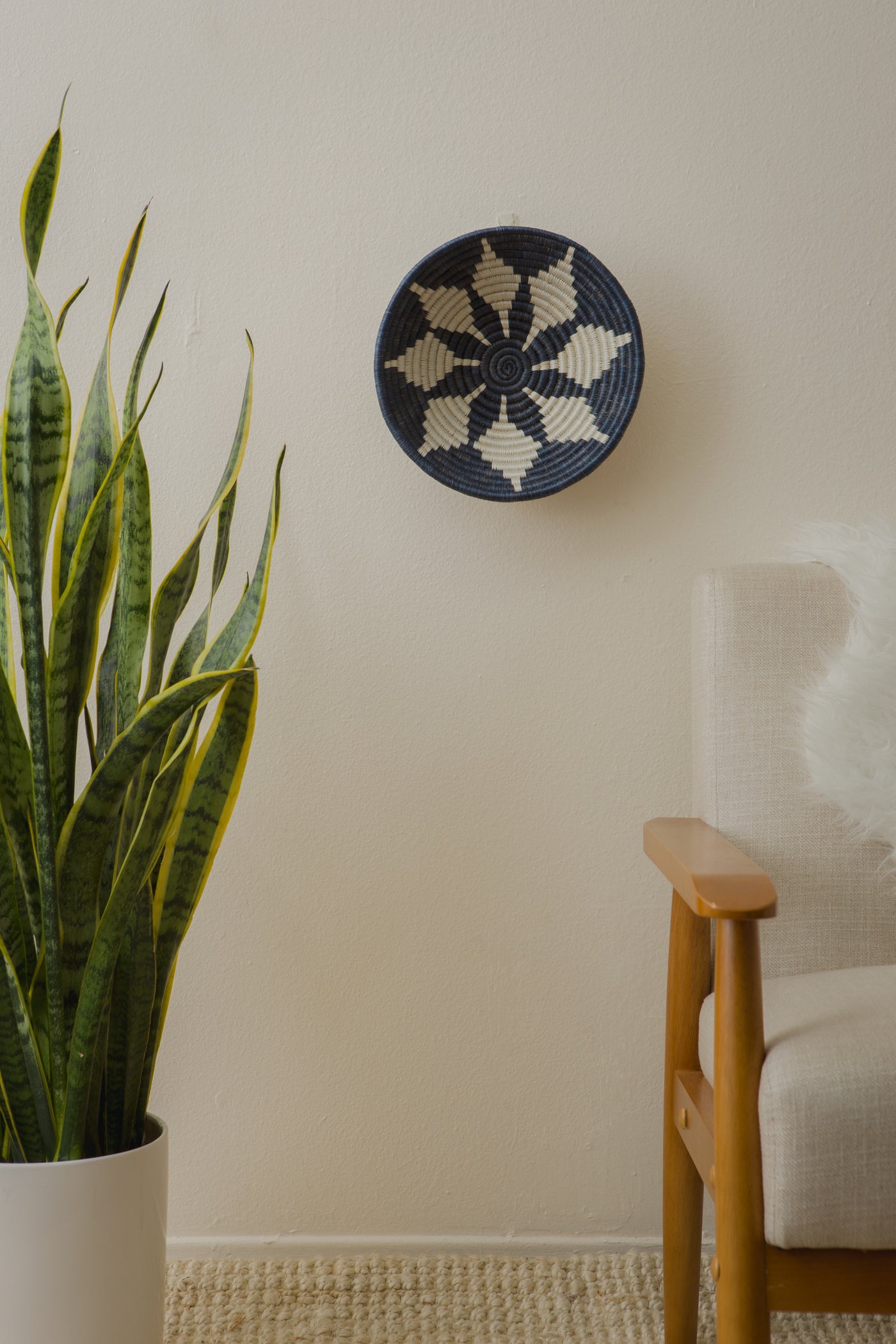 10" Medium Blue Night Round Basket - KAZI