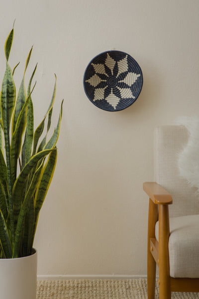 10" Medium Blue Night Round Basket - KAZI