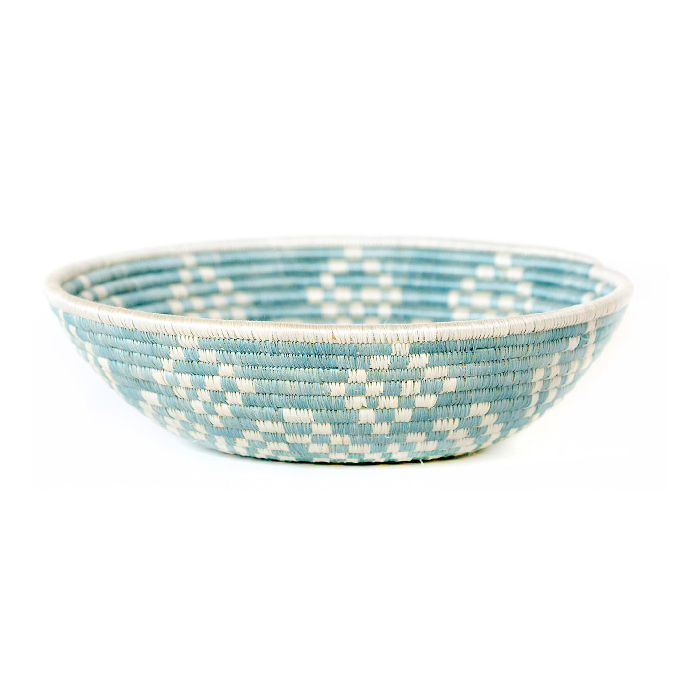 12" Large Silver Blue Ikaze Round Basket