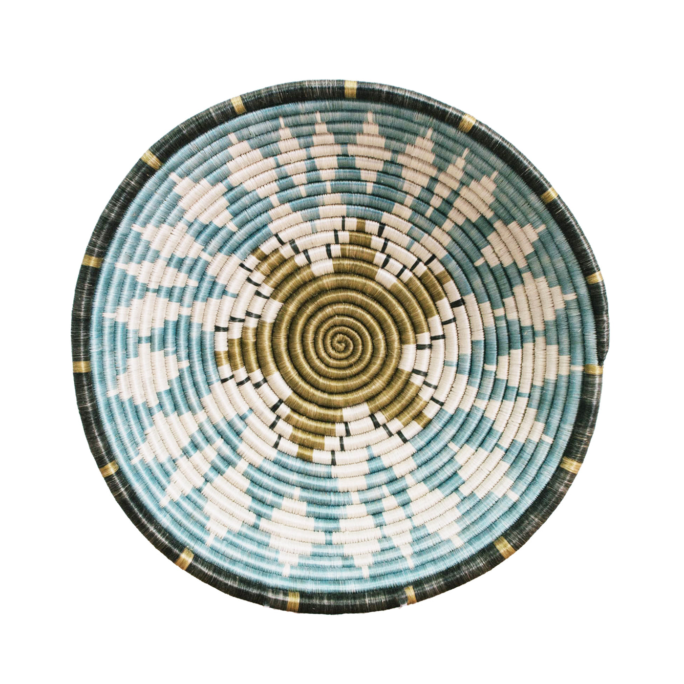 Extra Large Silver Blue Intore Basket