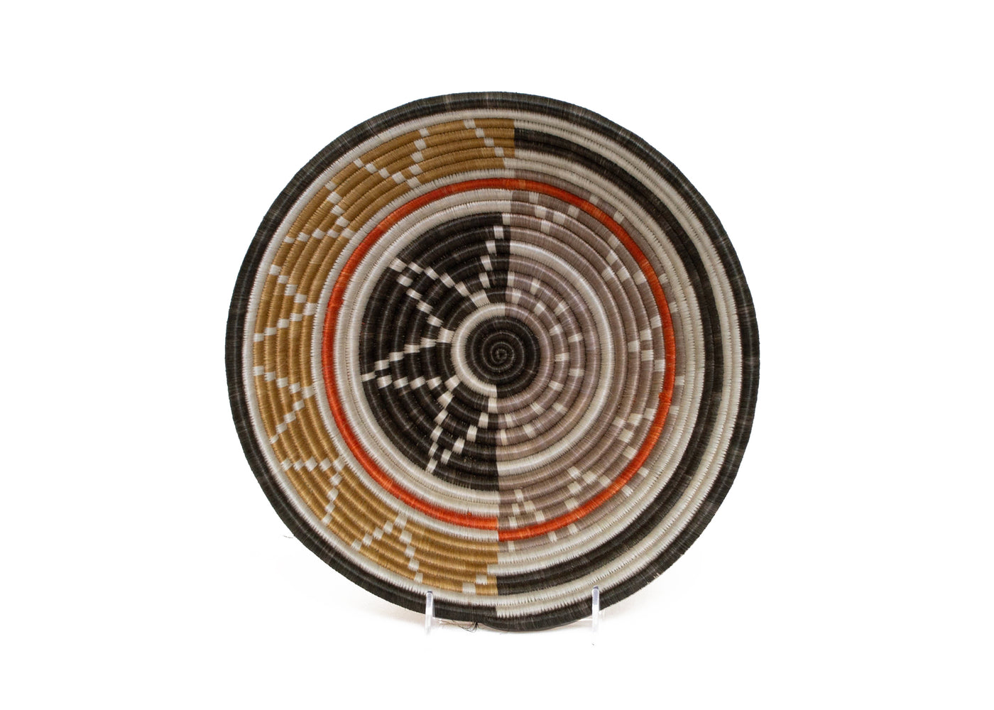 12" Large Sunset Brown Mara Round Basket - KAZI