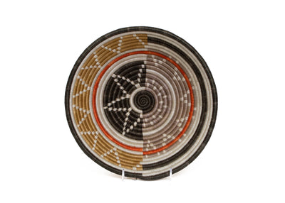 12" Large Sunset Brown Mara Round Basket - KAZI