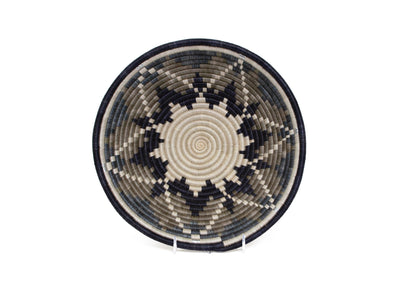 12" Large Slate Tumaini Round Basket - KAZI