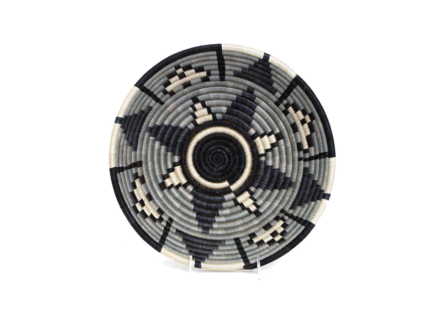 12" Large Slate Kisasa Round Basket - KAZI