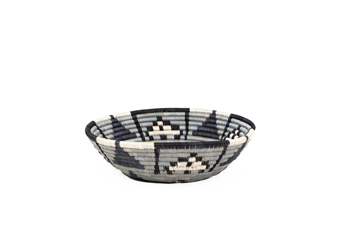 12" Large Slate Kisasa Round Basket - KAZI