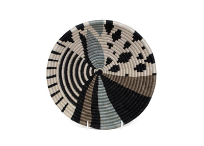 12" Large Slate Biko  Round Basket - KAZI