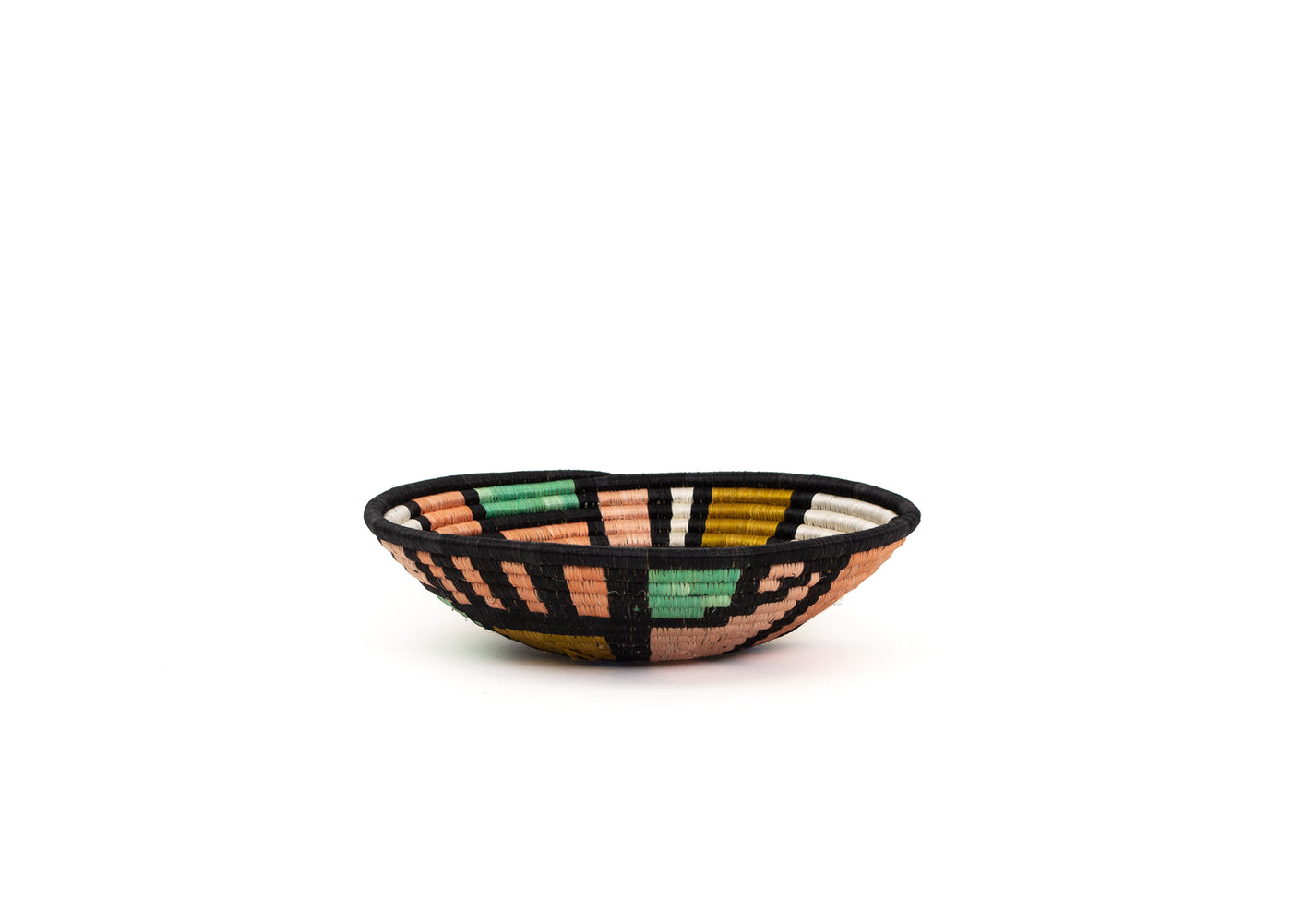 12" Large Desert Flower Mosaic Round Basket - KAZI