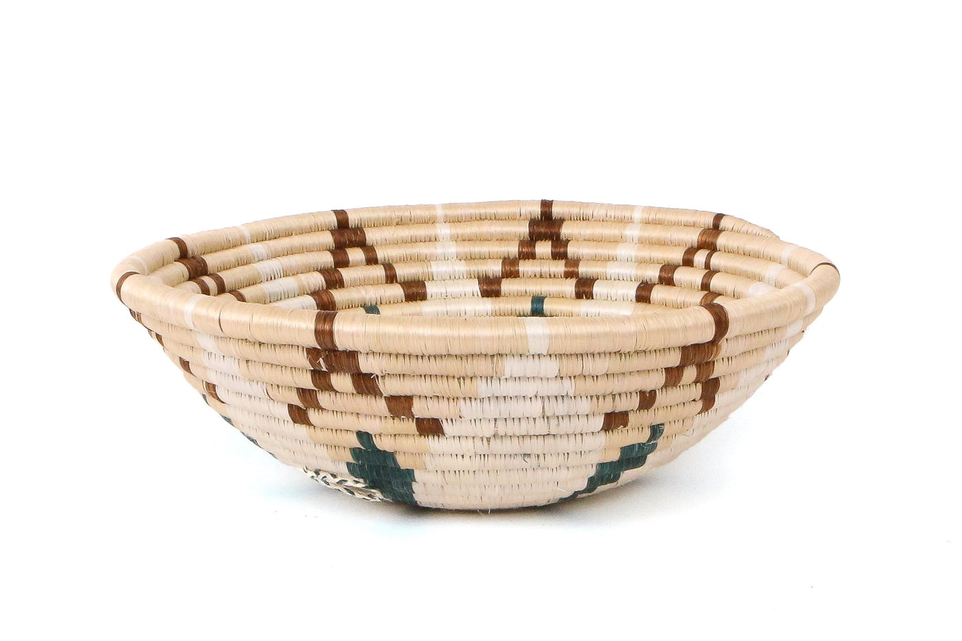 12" Large Shades of Sand Hope  Round Basket - KAZI