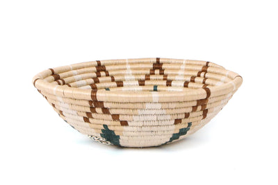 12" Large Shades of Sand Hope  Round Basket - KAZI