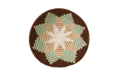 12" Large Cocoa + Wheat Hope Round Basket - KAZI