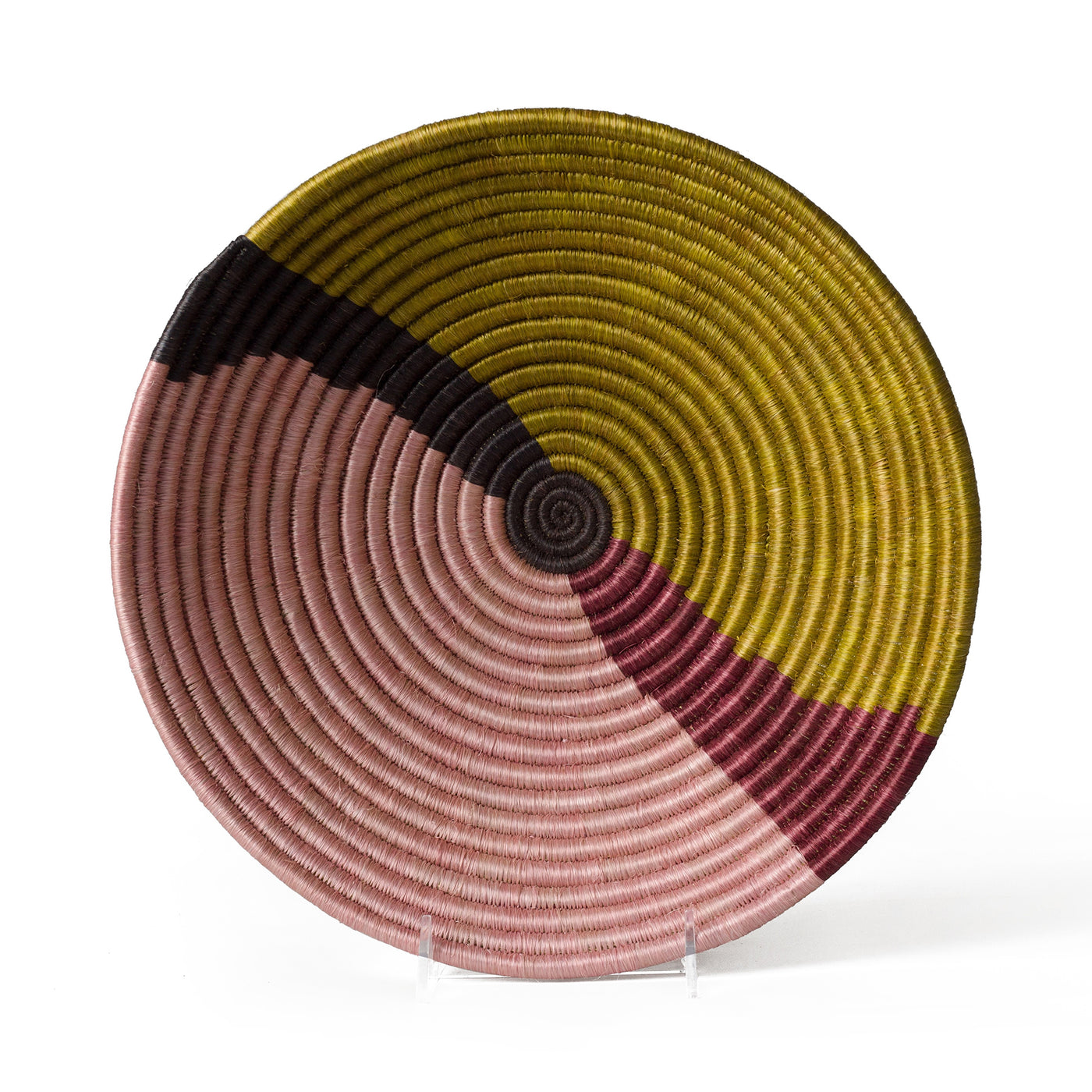 12" Large Moss & Lilac Round Basket