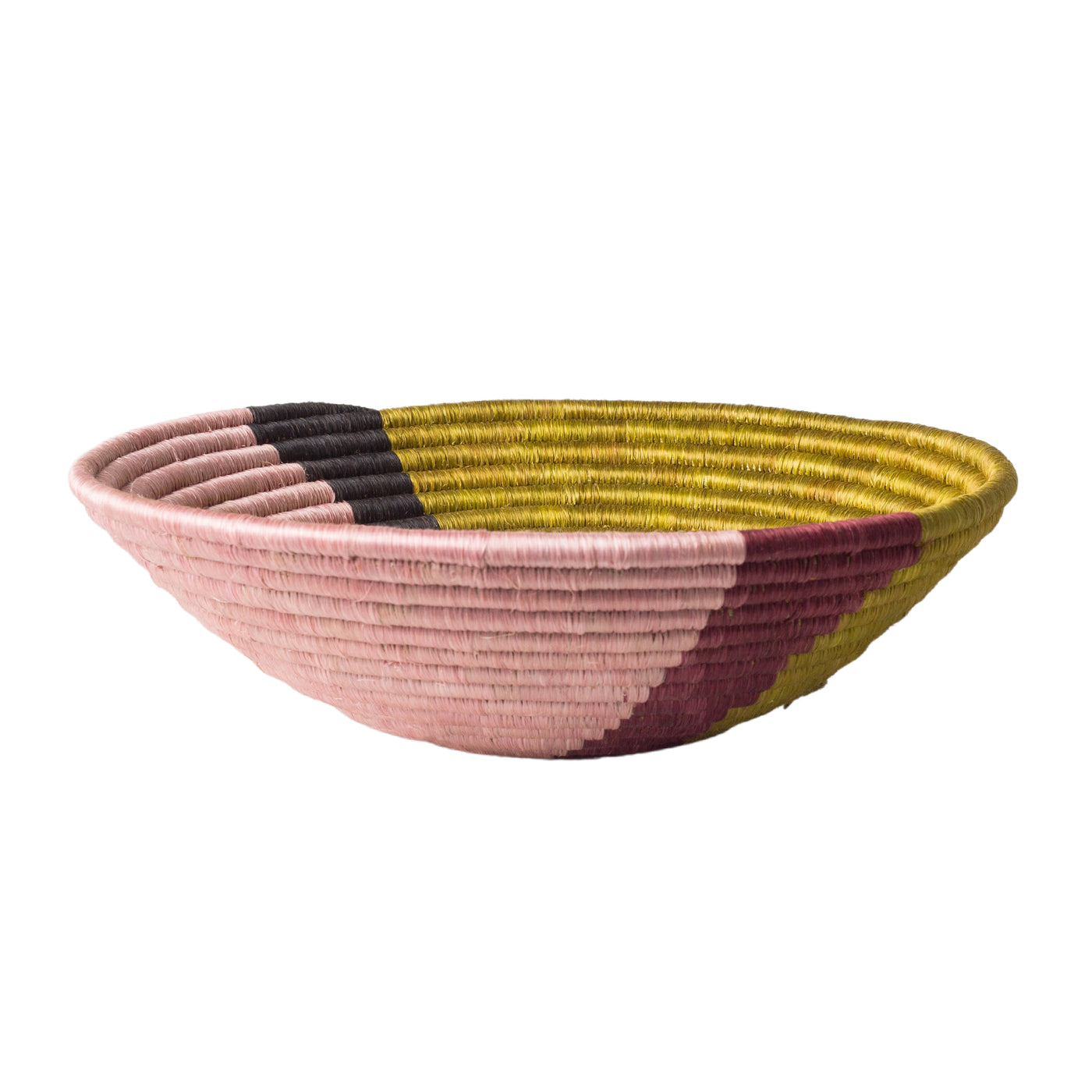 12" Large Moss & Lilac Round Basket