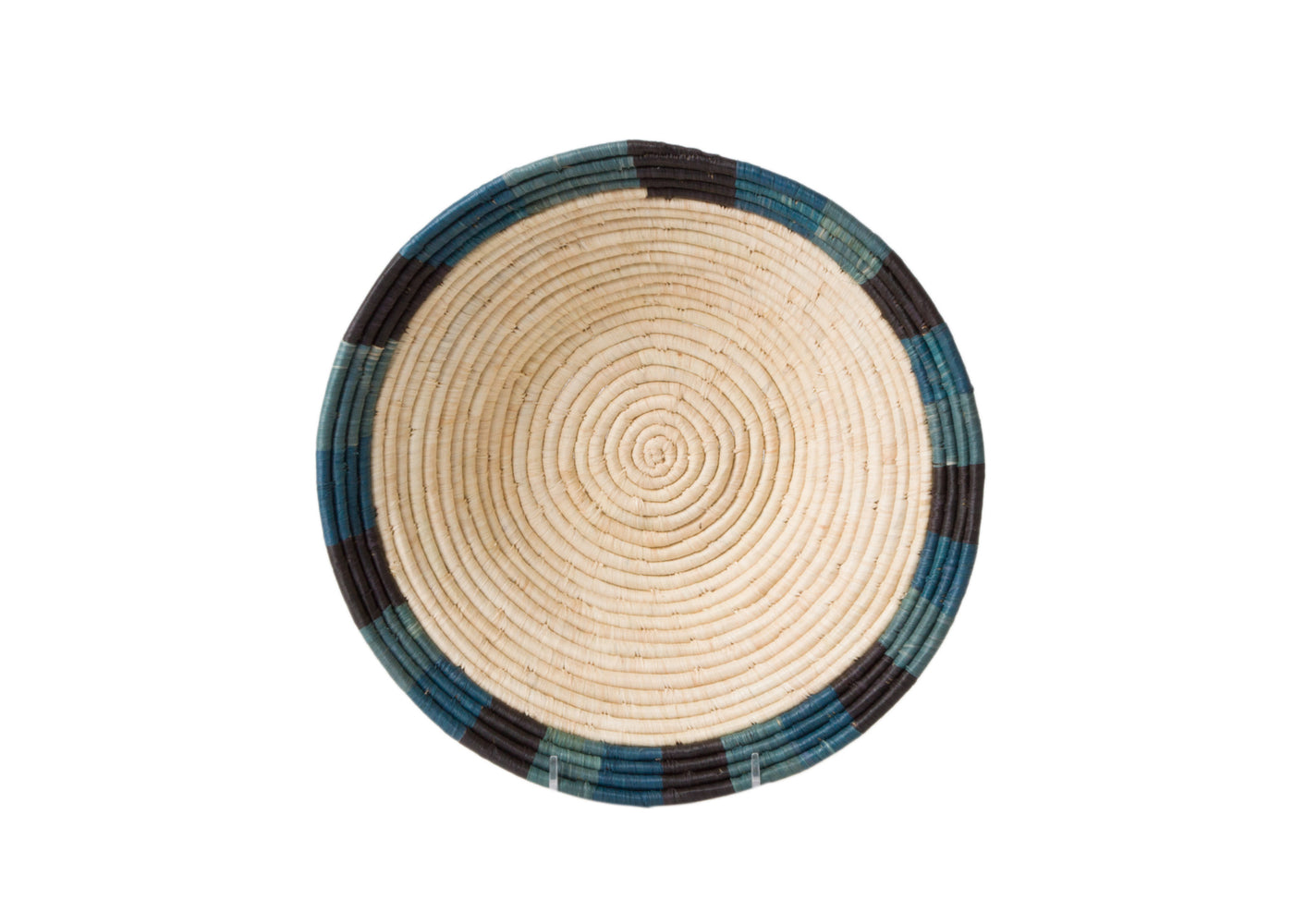12" Large Cool Color Blocked Dipped Round Basket - KAZI