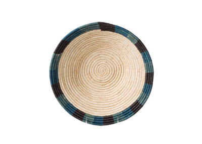 12" Large Cool Color Blocked Dipped Round Basket - KAZI