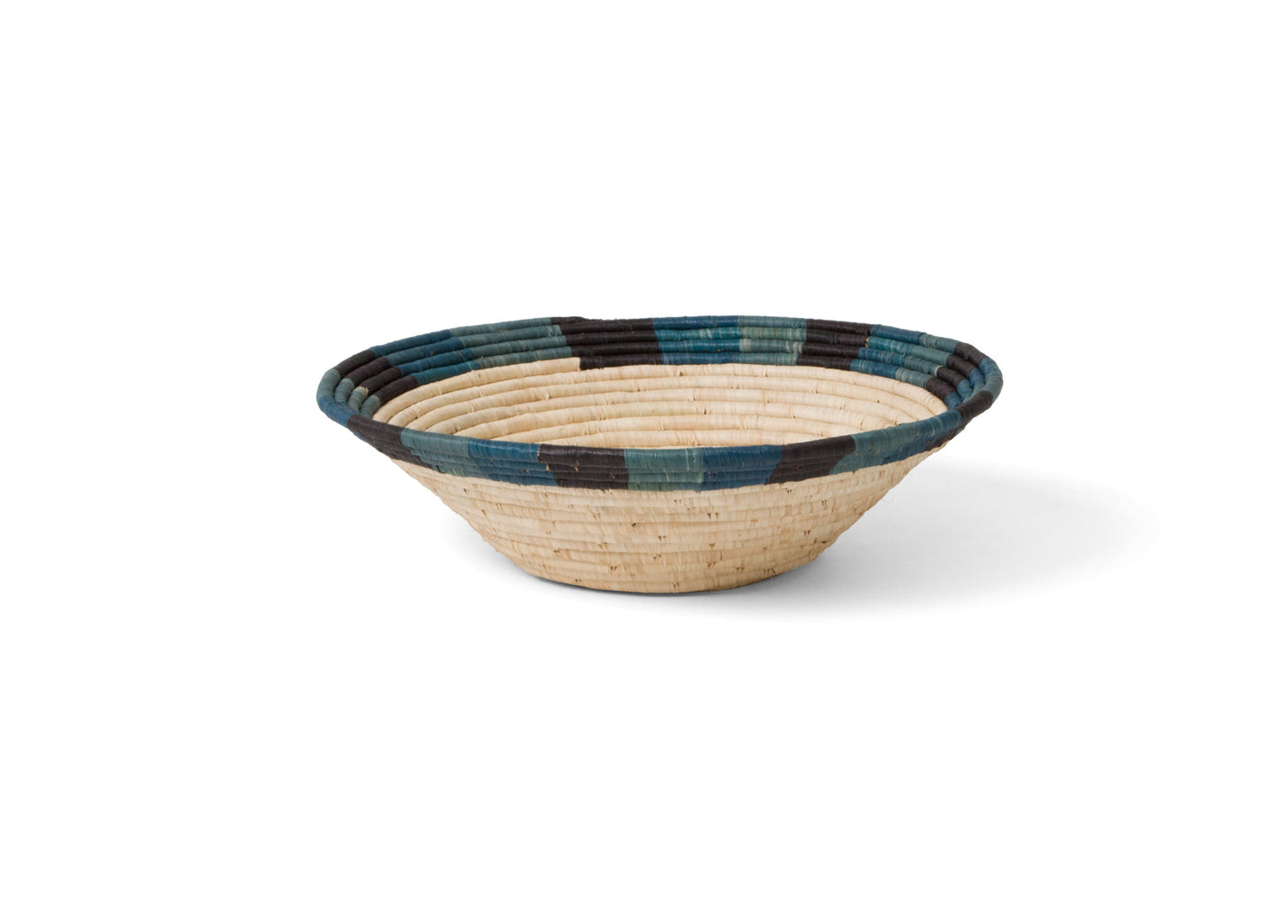12" Large Cool Color Blocked Dipped Round Basket - KAZI