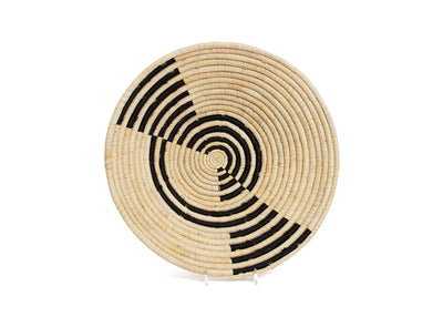 12" Large Black Geo Round Basket - KAZI