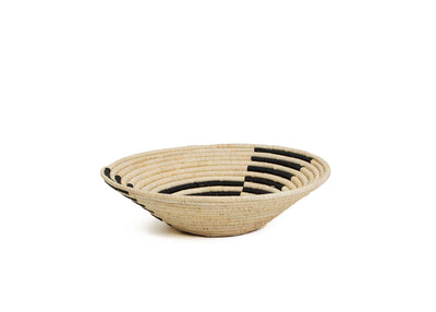 12" Large Black Geo Round Basket - KAZI
